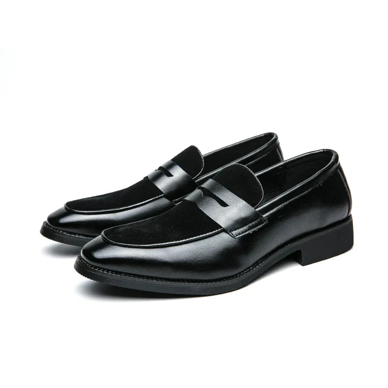 Mens Leather Designer Brand Casual Classic for Men Smile Breathable Office Loafers Formal Business Footwear Dress Shoes Flats 48