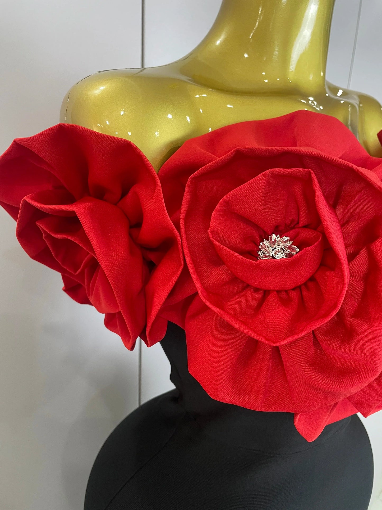 Red Flowers Sexy Off The Shoulder Ankle Lenght Bandage Dress Woman Birthday Party Vestido Wedding Party Outfit