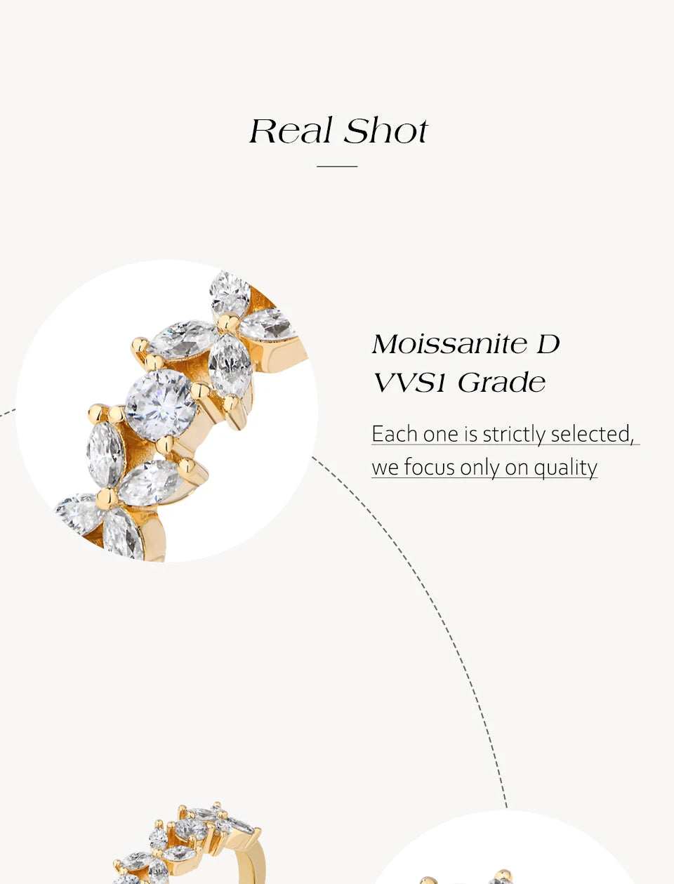 Classic Marquise Round Moissanite Leaves and flowers Ring S925 Silver for Women party Jewelry Gift anniversary Wedding
