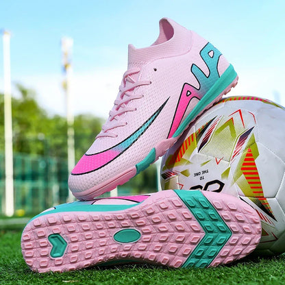 New Men Soccer Shoes Futsal Grass Cleats High-top Football Boots Non-Slip Sneakers High-quality Match Indoor Hot-selling Outdoor
