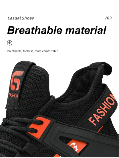 Fashion Safety Protection Footwear Steel Toe Safety Boots for Men Anti-Smash Puncture-Proof Work Shoes Indestructible Boots Male