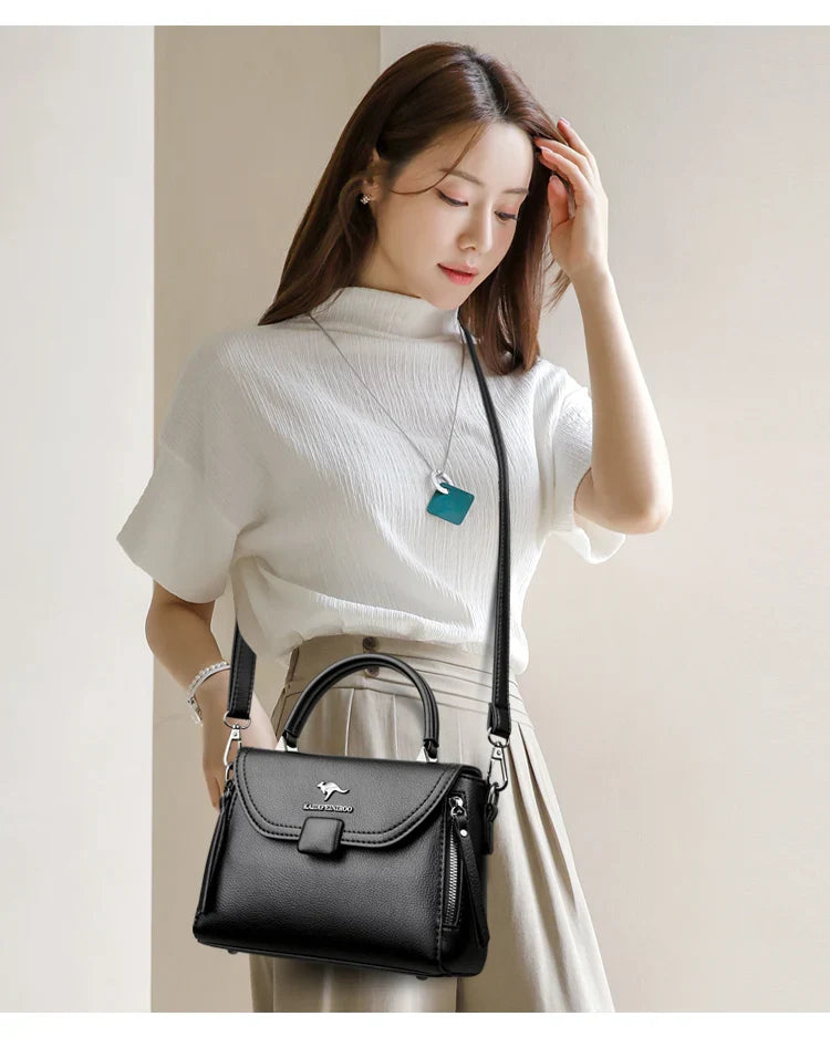 Authentic High Quality Soft Leather Luxury New Designer Fashion Casual Women's Shoulder Bag Handbag Crossbody Bags for Women2024
