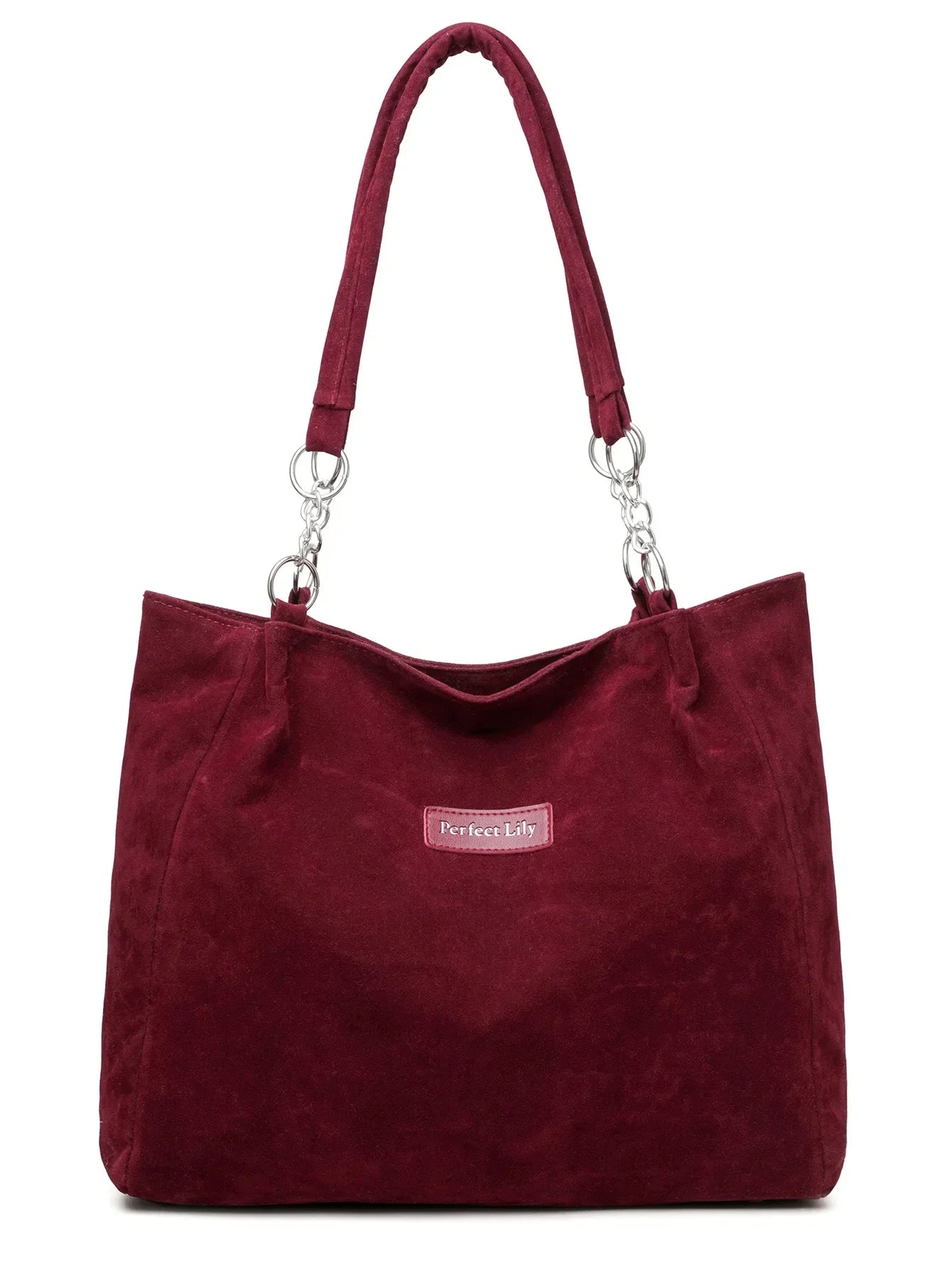 European American Autumn Winter Large Capacity Suede Women's Bag, Vintage Handbags Women Shoulder Bag, Retro Faux Suede Tote Bag