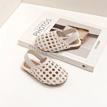 Traditional Woven Sandals Young Child in Summer 2026 New Child Flat Shoe Retro Baby Walking Shoe Girls Casual Sandals Baby Shoes