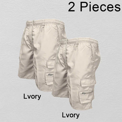 Fashion Men's Cargo Shorts Mens Casual Pants Casual Big Pocket Sports Slacks Cargo Panels Trousers Plus Size for Male