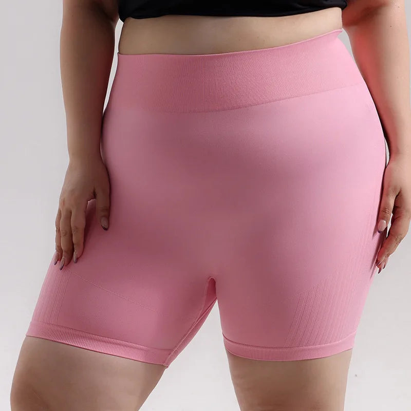 Plus Size Sports Shorts Women Seamless Skinny Shorts Outdoor Running Sexy Hip Liftting High Elastic Yoga Shorts Summer