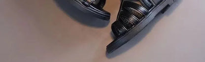 2026 Summer New Girls Beach Princess Roman Sandals Breathable Side Zipper Soft Sole Bestseller