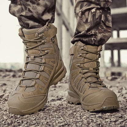 Men Tactical Boots Lace Up Brand Ankle Hiking Shoes Desert Work Boot Waterproof Size Plus Unisex Climbing Shoes