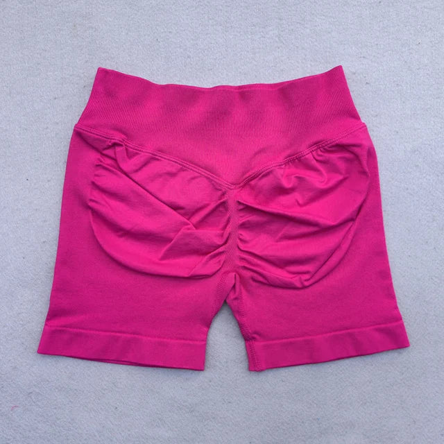 Shorts Set 2 Pieces Seamless Yoga Set Workout Tracksuit Women Halter Sport Bra And Low Waist Scrunch Bum Gym Shorts Suits