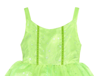 2024 Pixie Fairy Ball Gown Off Shoulder Suspenders Frock Tinker Cosplay Girls Delicate Fancy Princess Dress Toddler Elf Costume