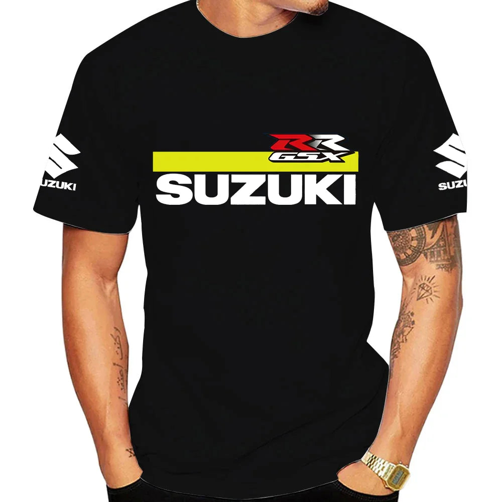 Summer new product - GSX-R, specially designed for cyclists and racing enthusiasts. A men's 100% cotton classic T-shirt.