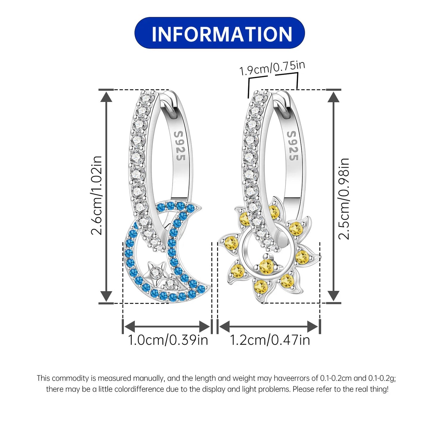 925 Sterling Silver Multi Layer Starry Tassel Drop Earrings Women Earrings Charm Trend Versatile Party Jewelry Gifts