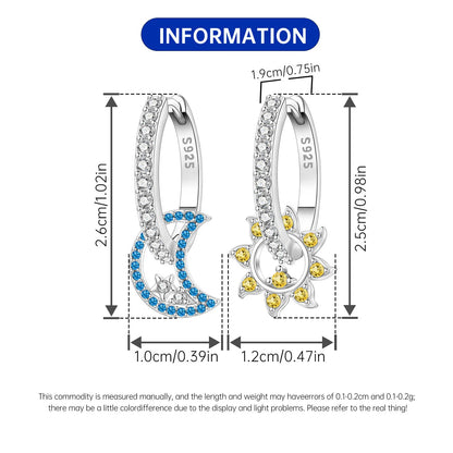 925 Sterling Silver Multi Layer Starry Tassel Drop Earrings Women Earrings Charm Trend Versatile Party Jewelry Gifts