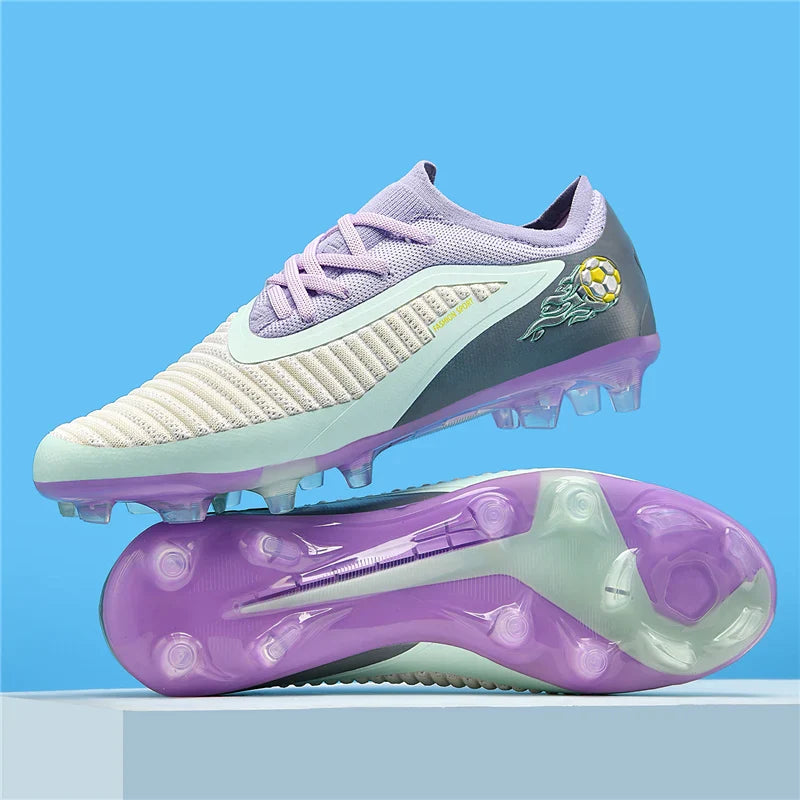 New Men Football Boots Outdoor Sport Boys Long Spikes Training Cleats Soccer Shoes Adult Non Slip Breathable Match Comfortable