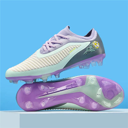 New Men Football Boots Outdoor Sport Boys Long Spikes Training Cleats Soccer Shoes Adult Non Slip Breathable Match Comfortable
