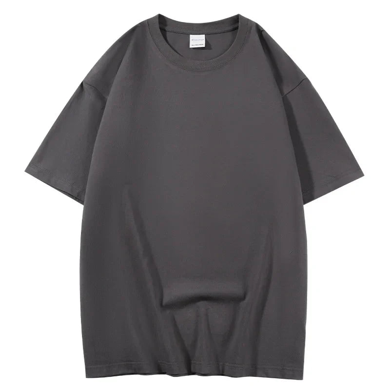 100% Cotton Five Half Sleeve Men's Women Summer T-shirt Loose Short-sleeved Casual Basic Shirt O Neck Solid Color Tops
