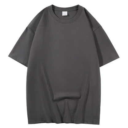 100% Cotton Five Half Sleeve Men's Women Summer T-shirt Loose Short-sleeved Casual Basic Shirt O Neck Solid Color Tops