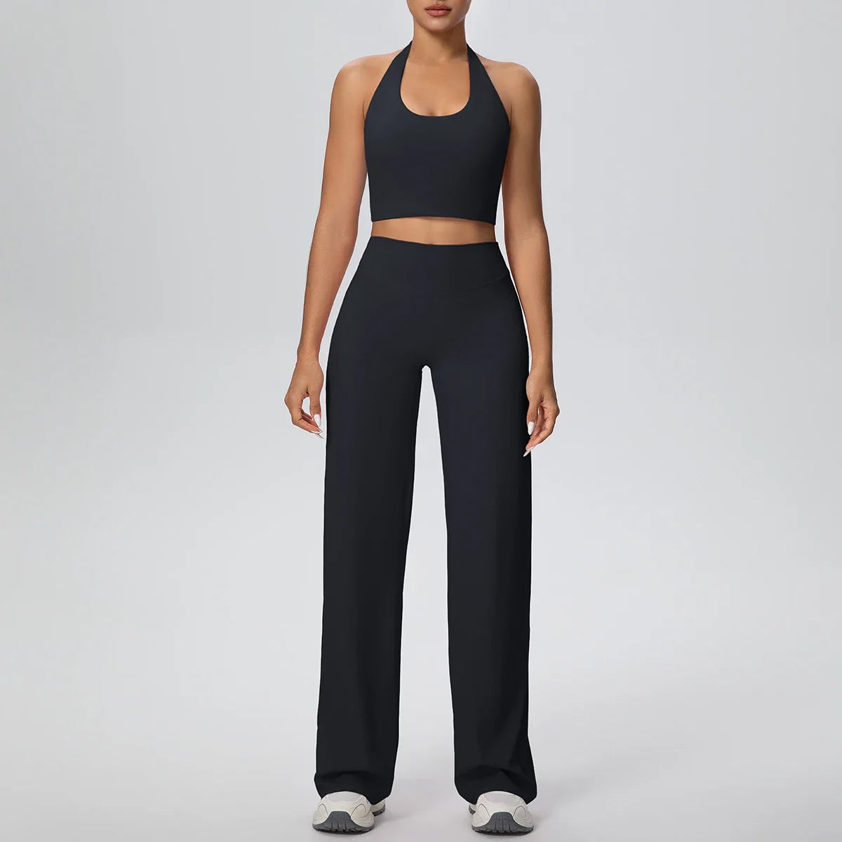 2Pieces Breathable Summer Workout Top Pants Yoga Set Yoga Underwear With Chest Pad Quick Drying Push Up Pencil Pants Yoga Set