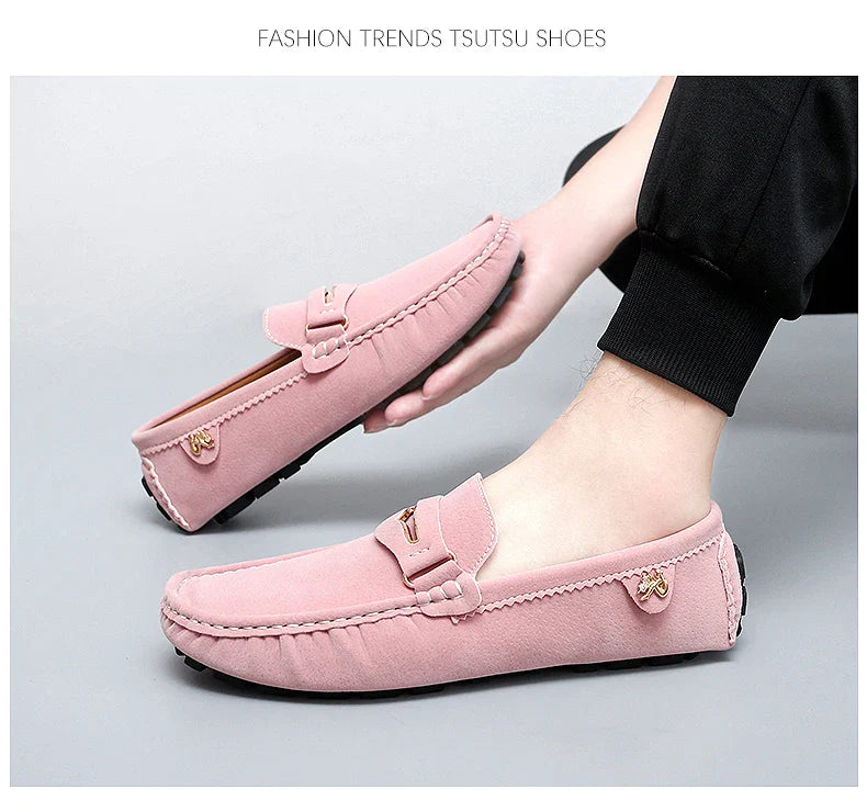 48 Extra Large Size Frosted Couple Style Halloween Gift 2025 Autumn New Beanie Shoes British Style Slip-On Lazy Men's Shoes Driving Lightweight Non-Slip Casual Leather Shoes