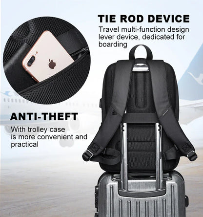 Sling Travel Laptop Backpack Fits 15.6 Inch Laptop for Men and Women Waterproof with Side Mesh Pocket USB Charging Port