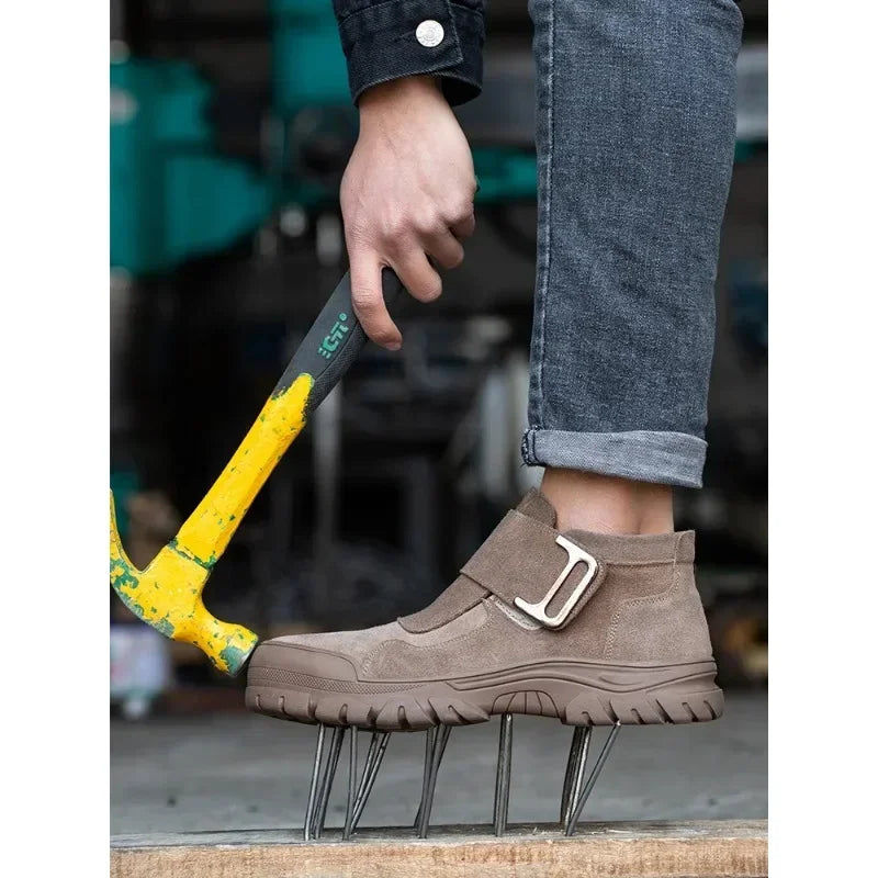 New Steel Toe Anti Smashing Steel Toe Anti Piercing Boots Indestructible Work Shoes for Men's Construction Work Shoes Durable