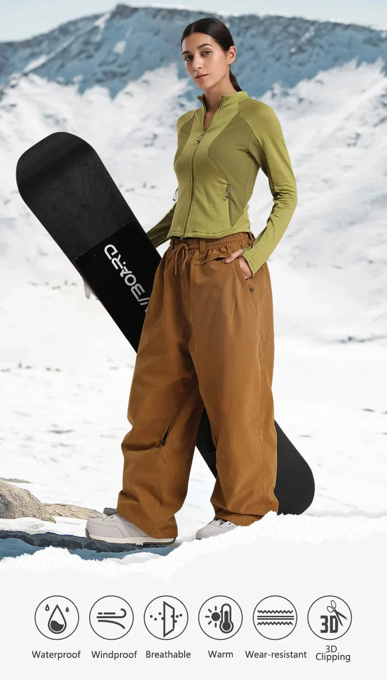 2025 Women's & Men's Slim Fit Ski Suit Set - Thermal Insulated Waterproof Snowboard Jacket & Pants for Outdoor Sports