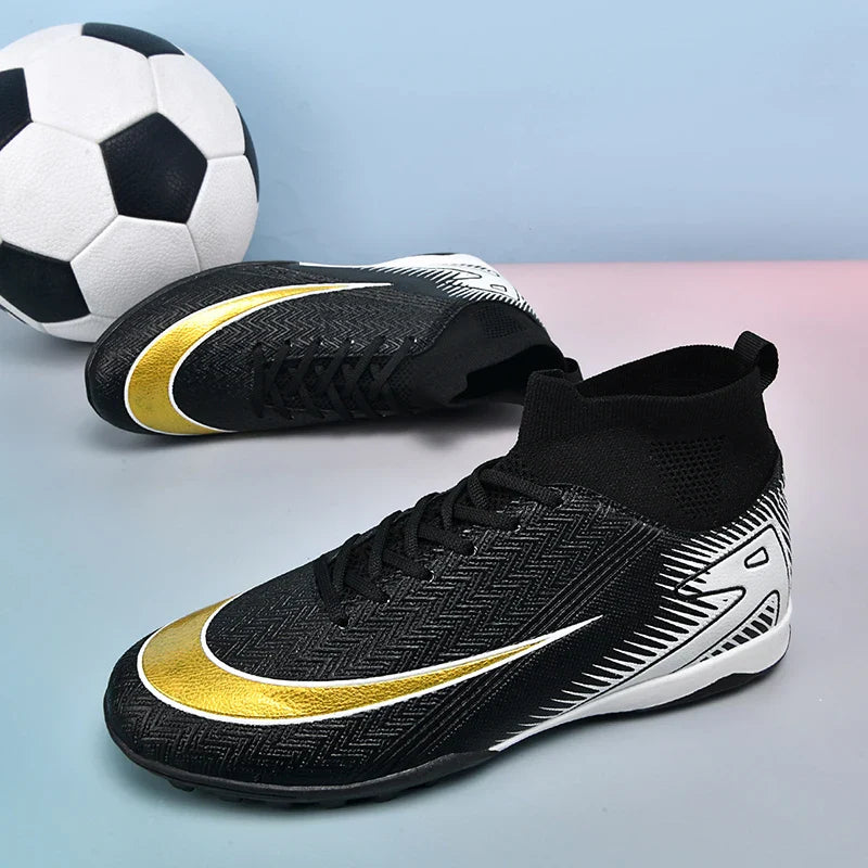 New Men Football Boots Kids Ankle Cleats Grass Soccer Shoes Futsal Indoor Sport Match Training TF/FG Hot-selling High-quality