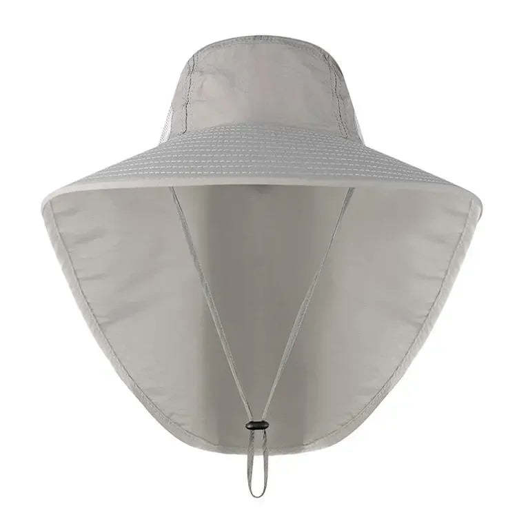 Wide Brim Sun Hat with Neck Flap for men women Adjustable Outdoor