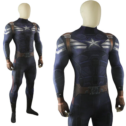 Captain America The Winter Jumpsuit Bodysuit Cosplay Costumes Movie Character Halloween Performance Costume for Adult Kids