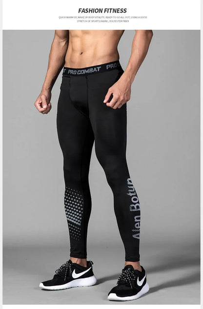 Mens 1-2 Pcs Compression Pants Sport Training Dry Fit Running Tights Fitness Jogging Shorts Summer Basketball Legging Masculina