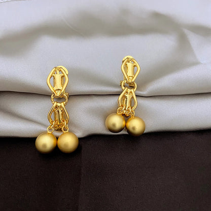 Dubai Nigeria Jewelry Set For Women Classic Design Beads Necklace Earrings Ring Bracelet 18K Gold Plated 4Pcs Set Jewelry