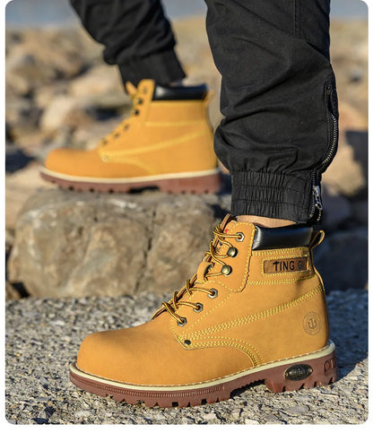 Four Season Labor Protection Shoes Anti Smashing Anti Piercing Steel ToeCap Anti Slip SafetyShoesWear-resistant Protective Shoes
