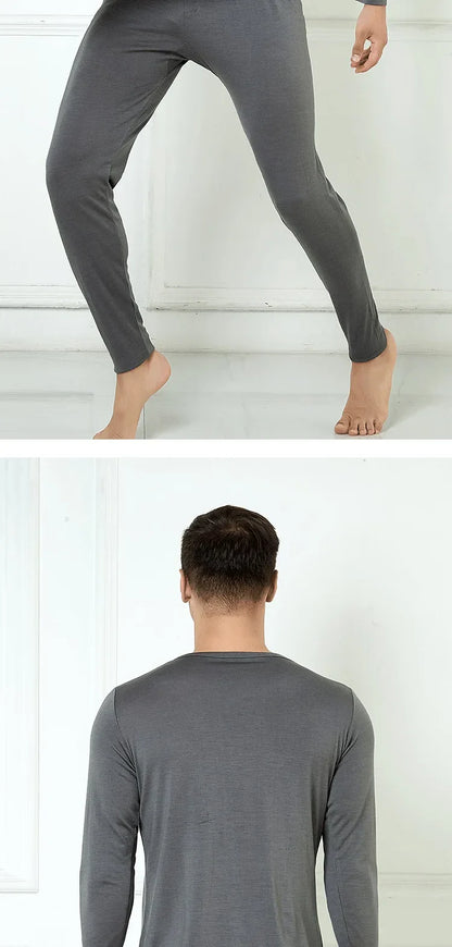 100% Merino Wool Base Layer Set Men 150G Winter Merino Wool Thermal Underwear Sets Lightweight Long Sleeve Top Bottom Pants
