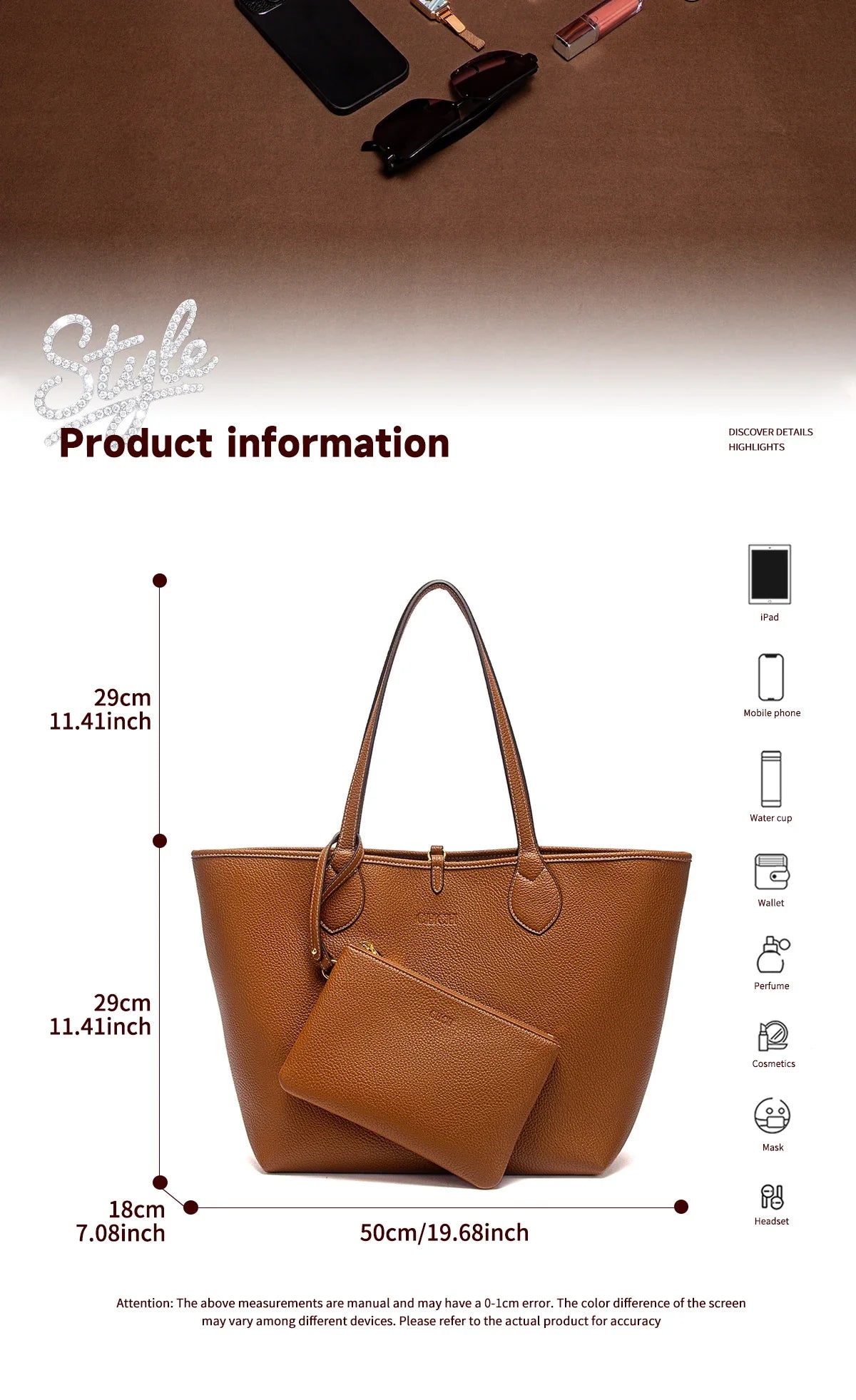 Women's Tote Bag 2025 Autumn New Coffee Color Handbag Double sided Mother Child Casual Shopping Bag