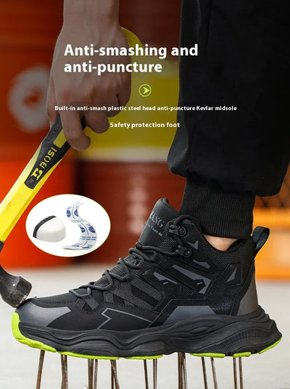 Steel Toe Kevlar-Midsole Safety Shoes Men Anti-Puncture Anti-Smash Non Slip Industrial Work Boots Protection Tactical Boots