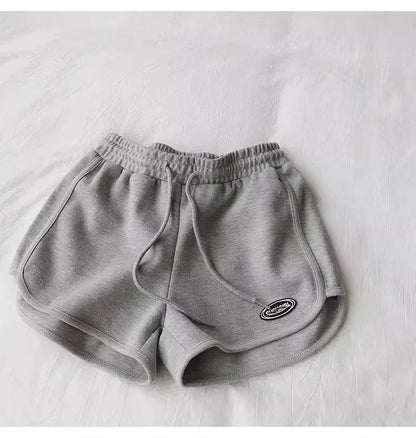 Women Casual Drawstring Sports Shorts Summer Thin High Waist Yoga A-line Shorts Loose Women Running Straight Trousers