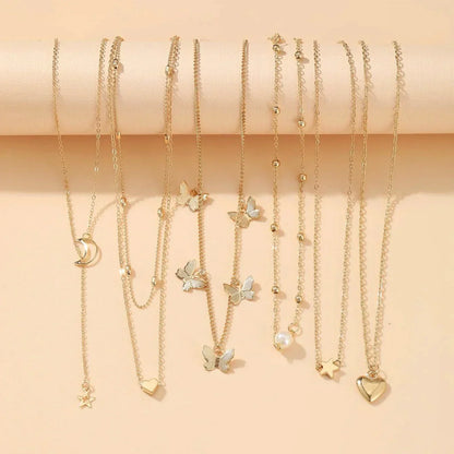 New 57 Pcs/Set Fashion Jewelry Sets For Women Metal Wide Face Earrings Necklaces Bracelets Ankles Rings Combinations Set Jewelry
