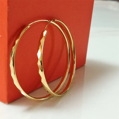 925 Sterling Silver Hoop Earrings For Women 18K Gold Plated Jewelry Dazzling Women's Hoops Earrings Christmas Gifts