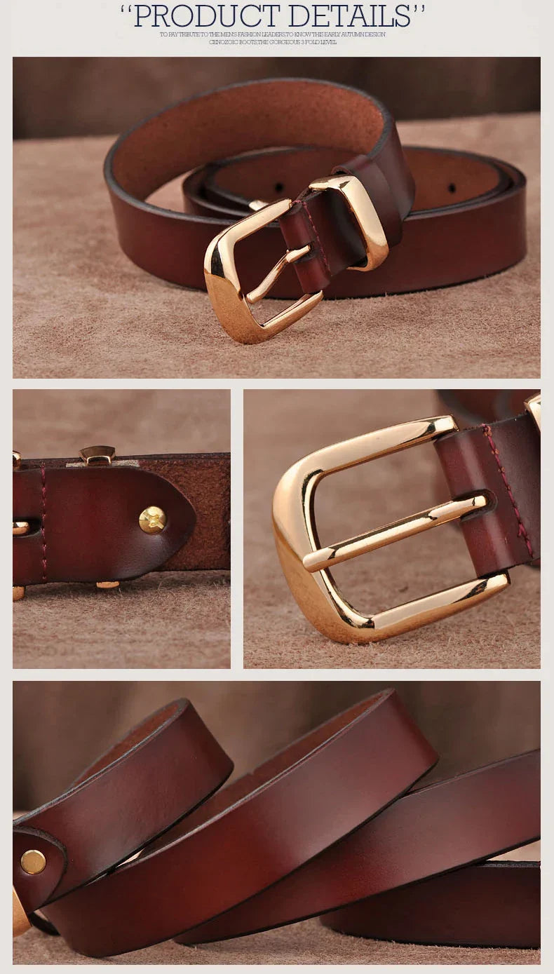 Women's Strap Casual All Match Women Brief Genuine Leather Belt Women Strap Pure Color Belts Top Quality Jeans Belt L27