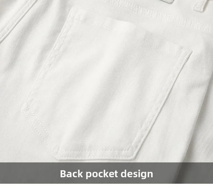 American Brand Men's Autumn Winter Straight-leg Slim Jeans High-quality Light Luxury Casual Versatile Fashion Korean Style Jeans