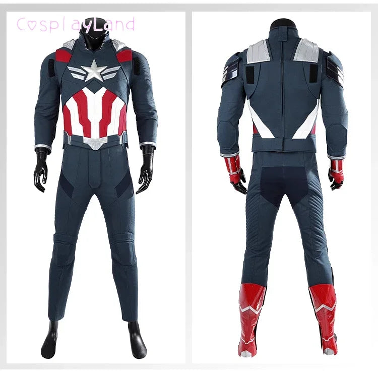 New Superhero Cosplay Costume Captain Steve Rogers Suit Adult Men Halloween Comic Con Outfit Custom Made Superhero Jumpsuit