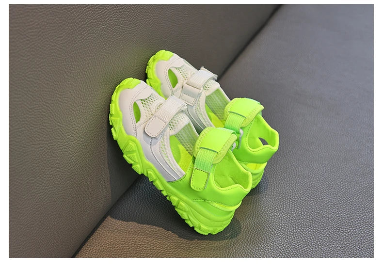 Children Shoes Sport Breathable Boys Sneakers Brand Kids Sandals for Girl Trainers PEclass Casual Child Flat Tennis Shoes E05313