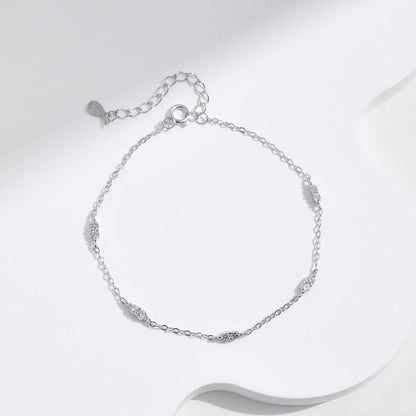 Dazzling Zirconia Bracelets 925 Sterling Silver Link Chian Fashion Stackable Bracelet For Women Fine Jewelry