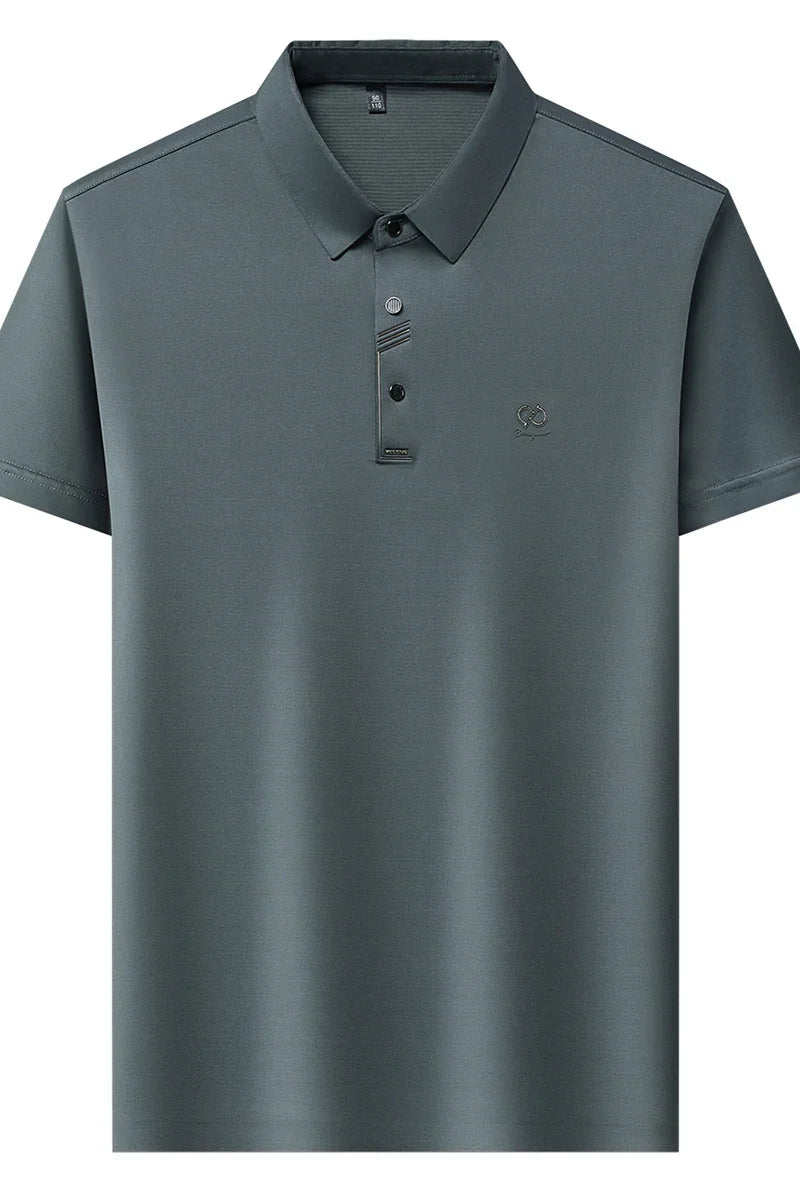 Luxury Brand Men's Polo Shirt Lapel T-Shirt Summer New Cool Letter Embroid Short Sleeve High End Casual Office Business Menswear