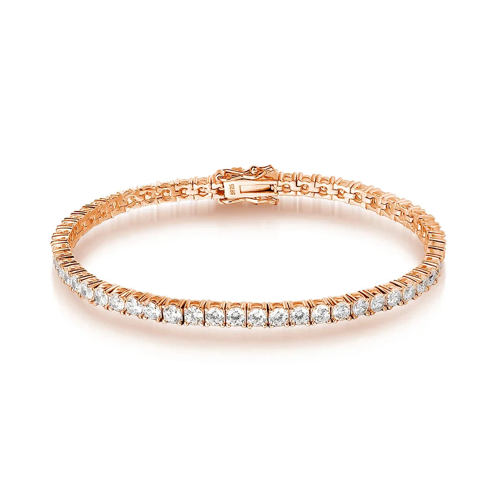 3/4/5mm Moissanite Tennis Bracelet for Women Man S925 Silver Plated 18k Gold Wedding Party Fine Jewelry with certificate
