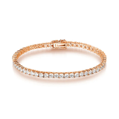 3/4/5mm Moissanite Tennis Bracelet for Women Man S925 Silver Plated 18k Gold Wedding Party Fine Jewelry with certificate