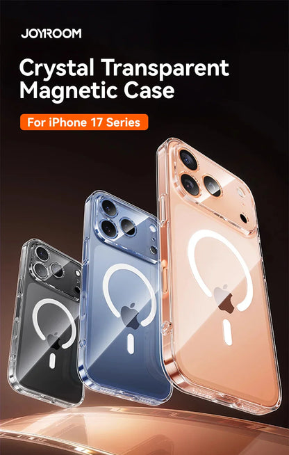 Magnetic Case For iPhone 17 Pro Max Case Anti Yellow Transparent Cover For iPhone 17 Pro Max Wireless Charger Thin Cover