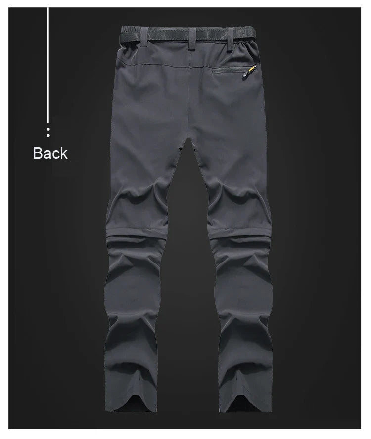 Men's Camping Hiking Pants Trekking High Stretch Summer Thin Waterproof Quick Dry UV-Proof Outdoor Travel Trousers