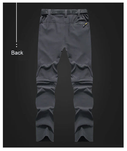 Men's Camping Hiking Pants Trekking High Stretch Summer Thin Waterproof Quick Dry UV-Proof Outdoor Travel Trousers