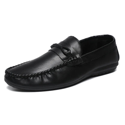 Mocassins Minimalistas Masculinos Sapatos Casuais de Couro Confortáveis Para Homens Sapatos de Condução Antiderrapantes Sapatos de Escritório Slip-on Tamanho Grande 46